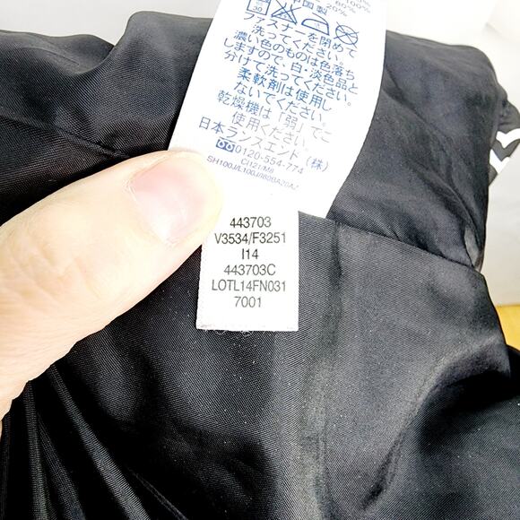 Lands End Black & White Geometric Print Women's Down Puffer Vest Zipper Front L - Picture 11 of 11